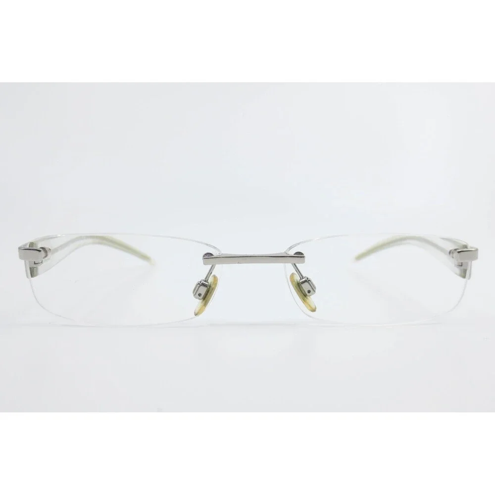 D&G Dolce & Gabbana 4128 H66 Silver Clear Rimless Eyeglasses Frames 51-16-135